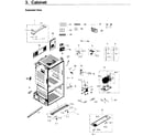 Samsung RF263BEAEWW/AA-04 cabinet diagram
