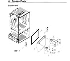 Samsung RF263BEAEWW/AA-04 freezer door diagram