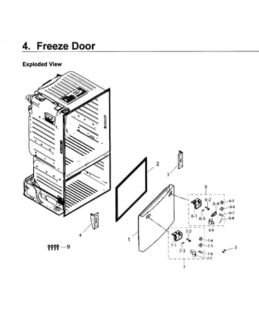 Freezer door