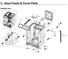 Samsung WF219ANB/XAA-01 frame & cover parts diagram