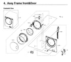 Samsung WF219ANB/XAA-01 frame front & door diagram