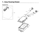 Samsung WF219ANB/XAA-01 housing-drawer diagram