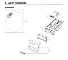 Samsung WF219ANW/XAA-01 drawer asy diagram