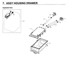 Samsung WF219ANW/XAA-01 housing-drawer diagram
