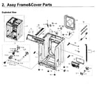 Samsung WF419AAW/XAA-01 frame & cover parts diagram