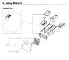 Samsung WF419AAW/XAA-01 drawer asy diagram