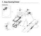 Samsung WF419AAW/XAA-01 housing-drawer diagram