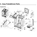 Samsung WF419AAW/XAA-02 frame & cover parts diagram