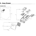 Samsung WF419AAW/XAA-02 drawer asy diagram