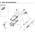 Samsung WF419AAW/XAA-02 housing-drawer diagram