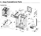 Samsung WF419AAW/XAA-03 frame & cover parts diagram