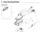 Samsung WF50K7500AW/A2-11 housing-drawer diagram