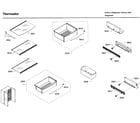 Thermador T42BD820NS/02 drawer & shelf asy diagram