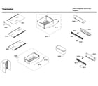 Thermador T42BD820NS/10 drawer & shelf asy diagram