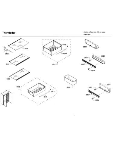 Drawer & shelf asy