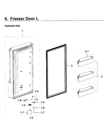 Freezer door l