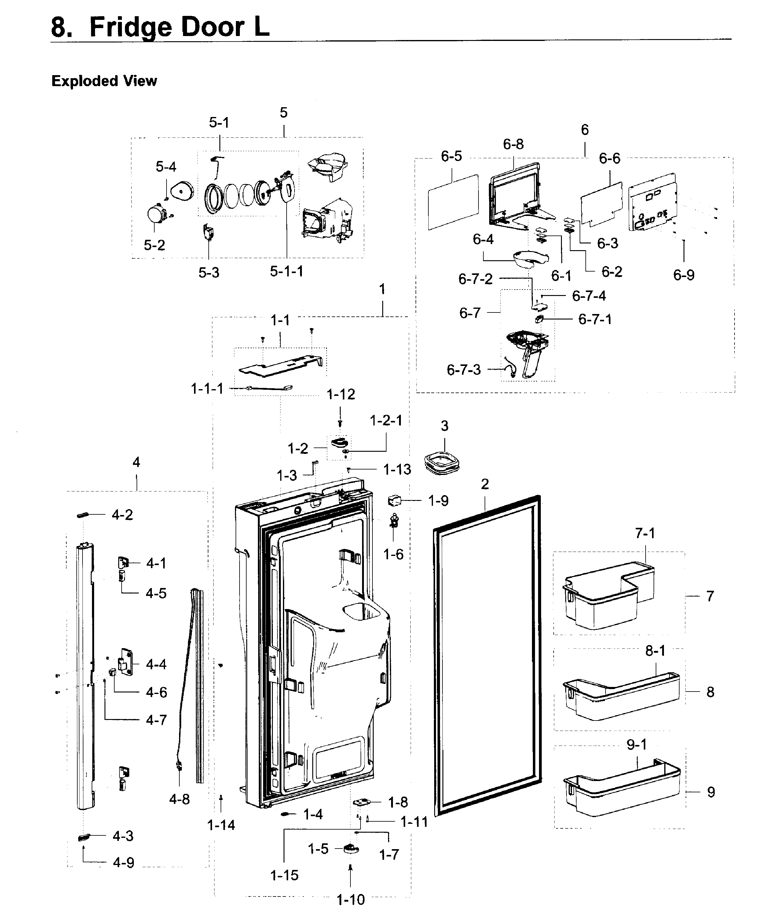 Fridge door l