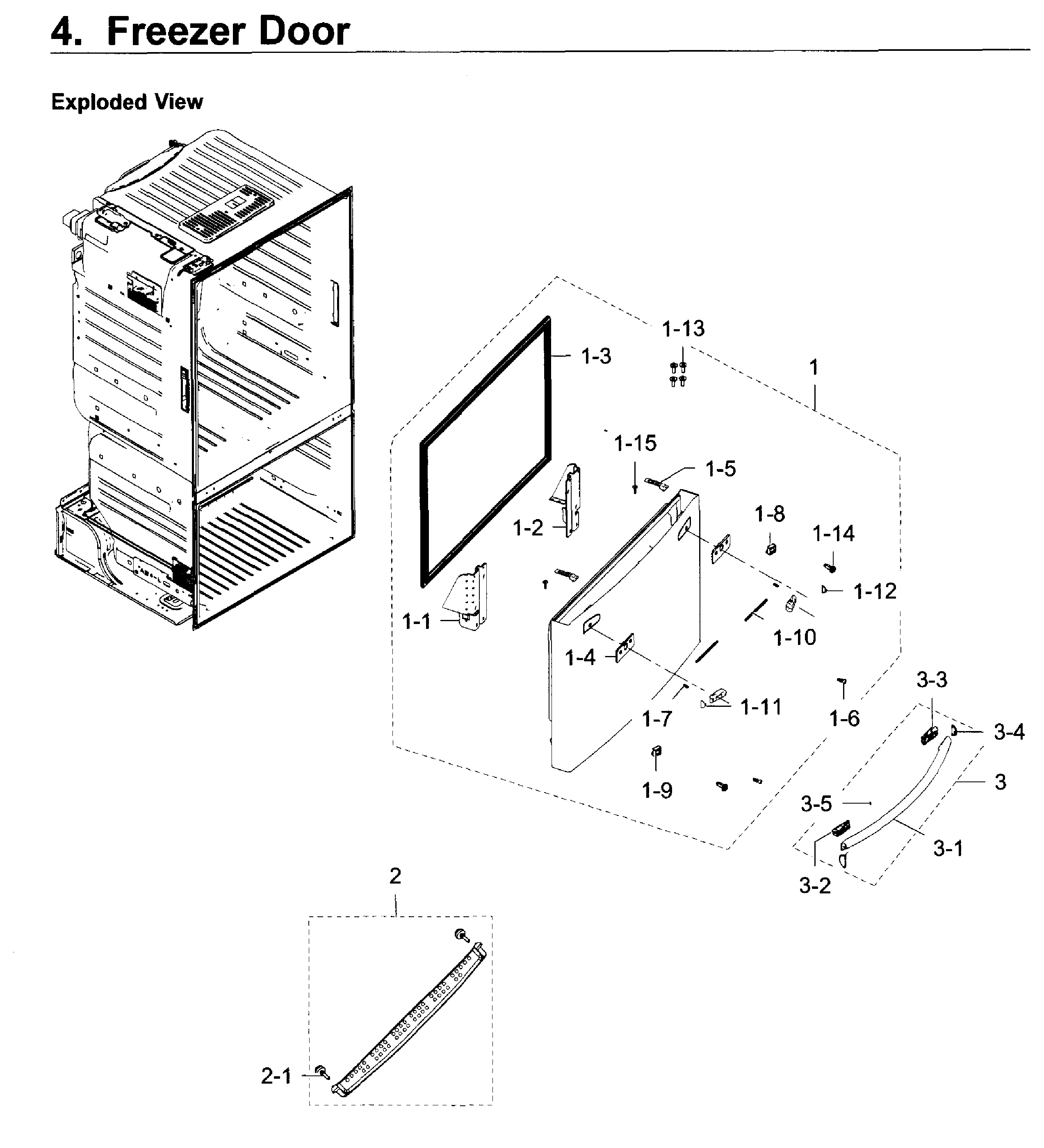 Freezer door