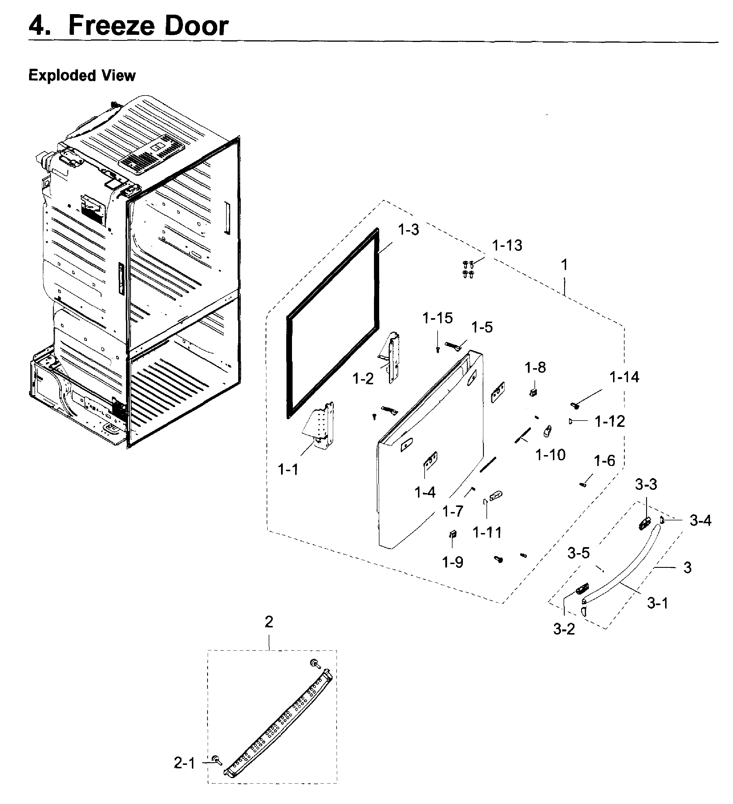Freezer door
