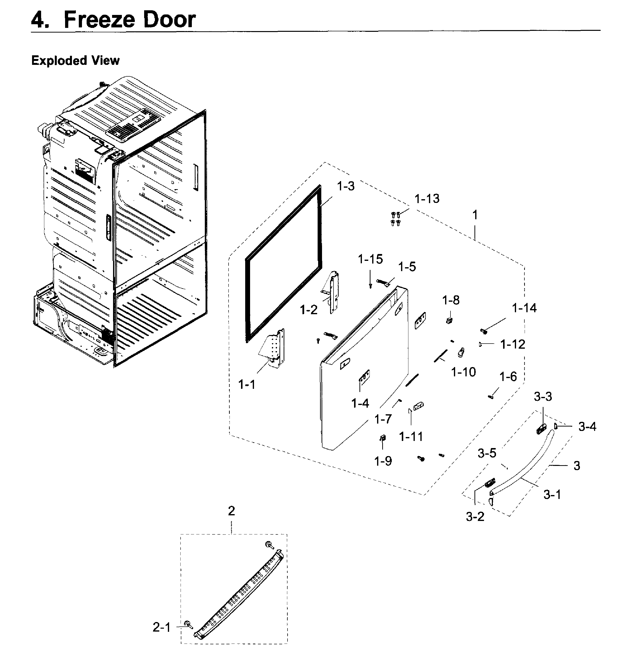 Freezer door