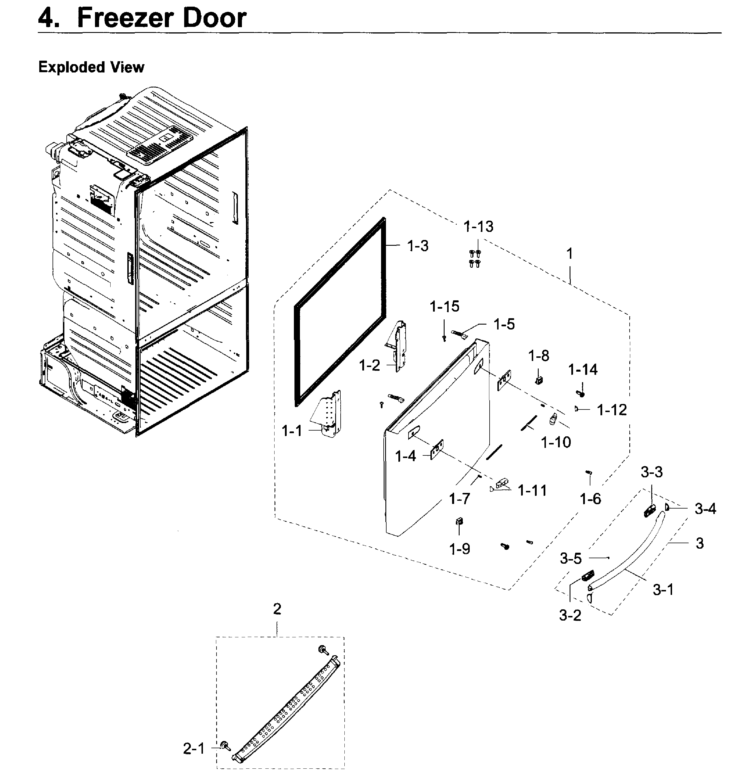 Freezer door