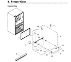 Samsung RF22KREDBSG/AA-01 freezer door diagram