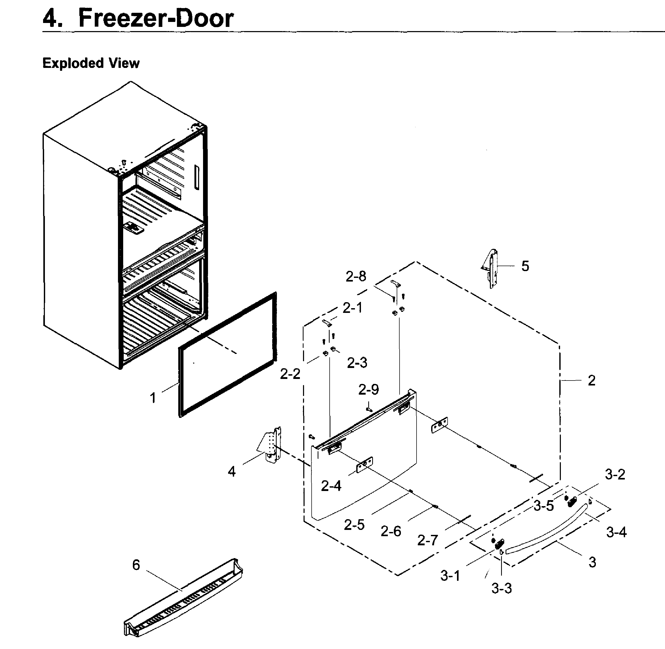 Freezer door