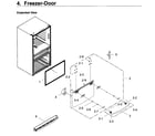 Samsung RF22KREDBSG/AA-02 freezer door diagram