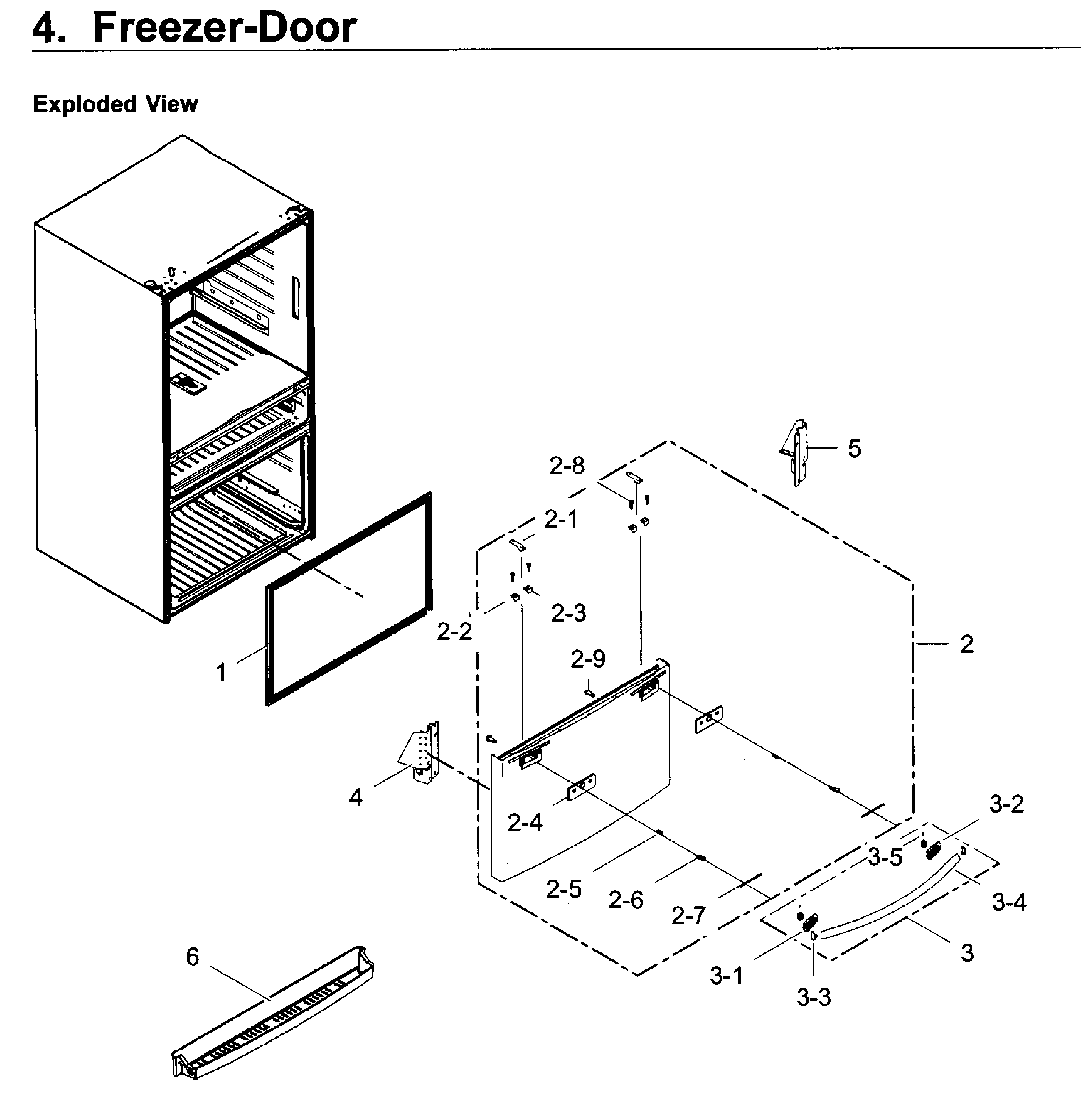 Freezer door