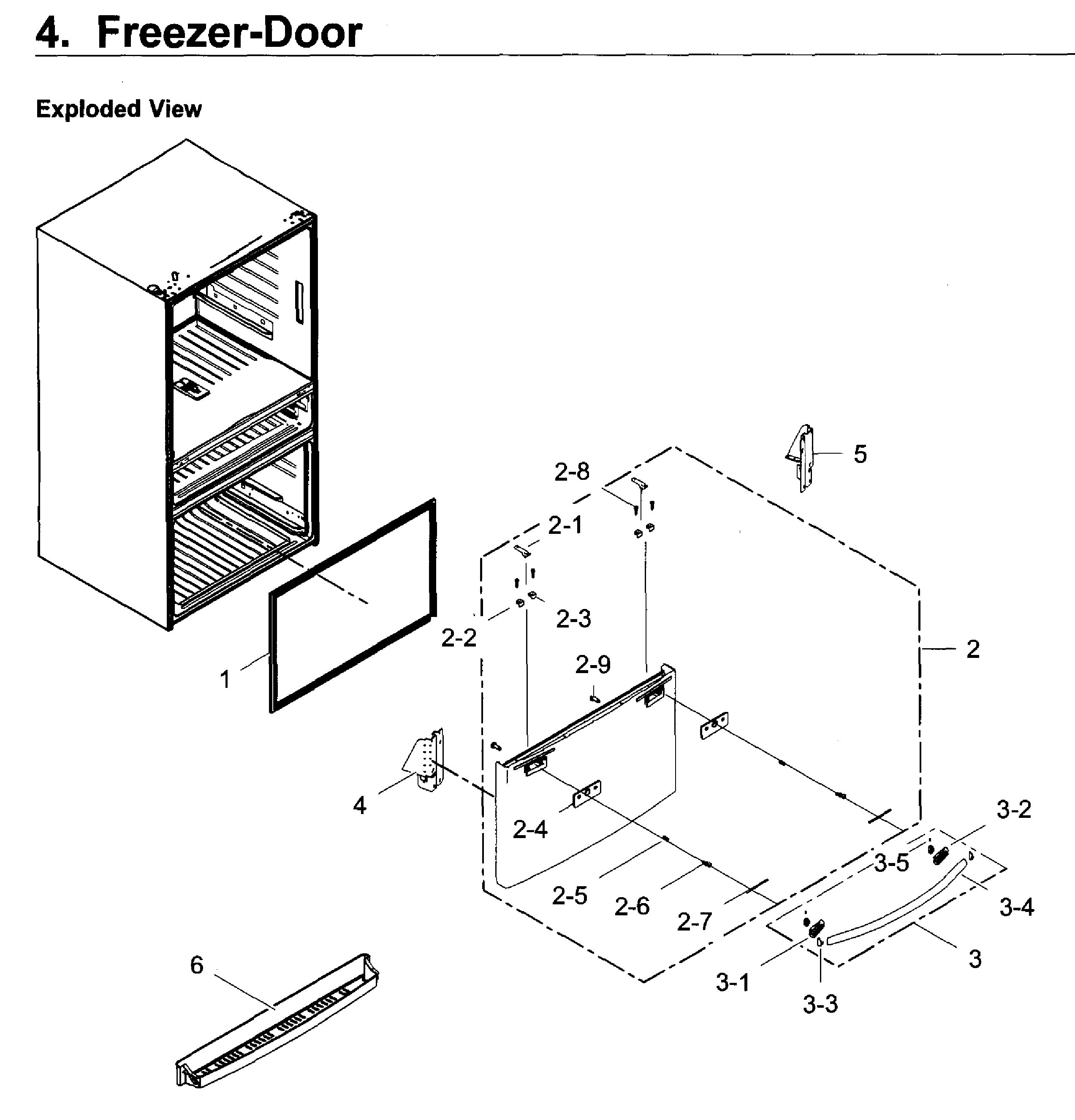Freezer door