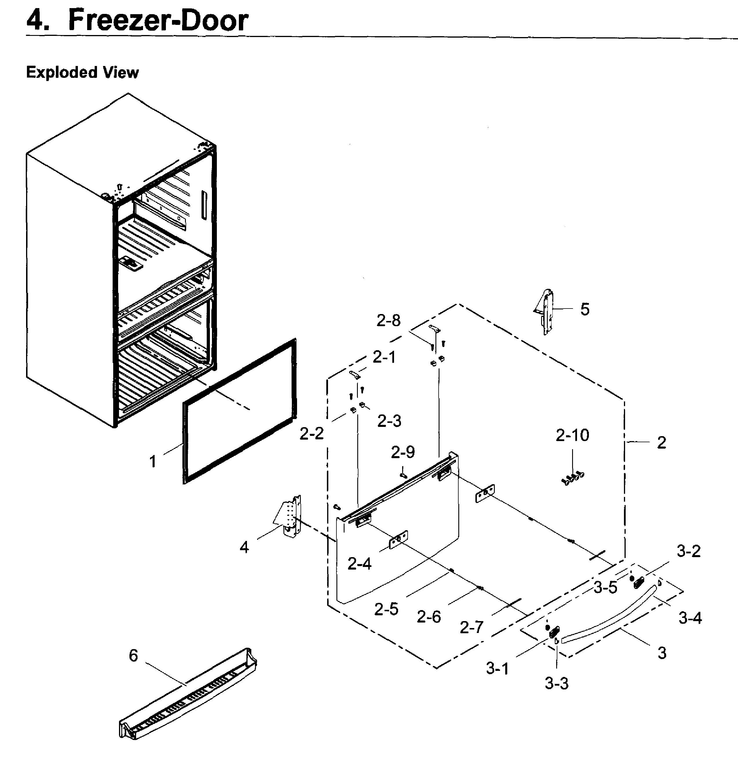Freezer door