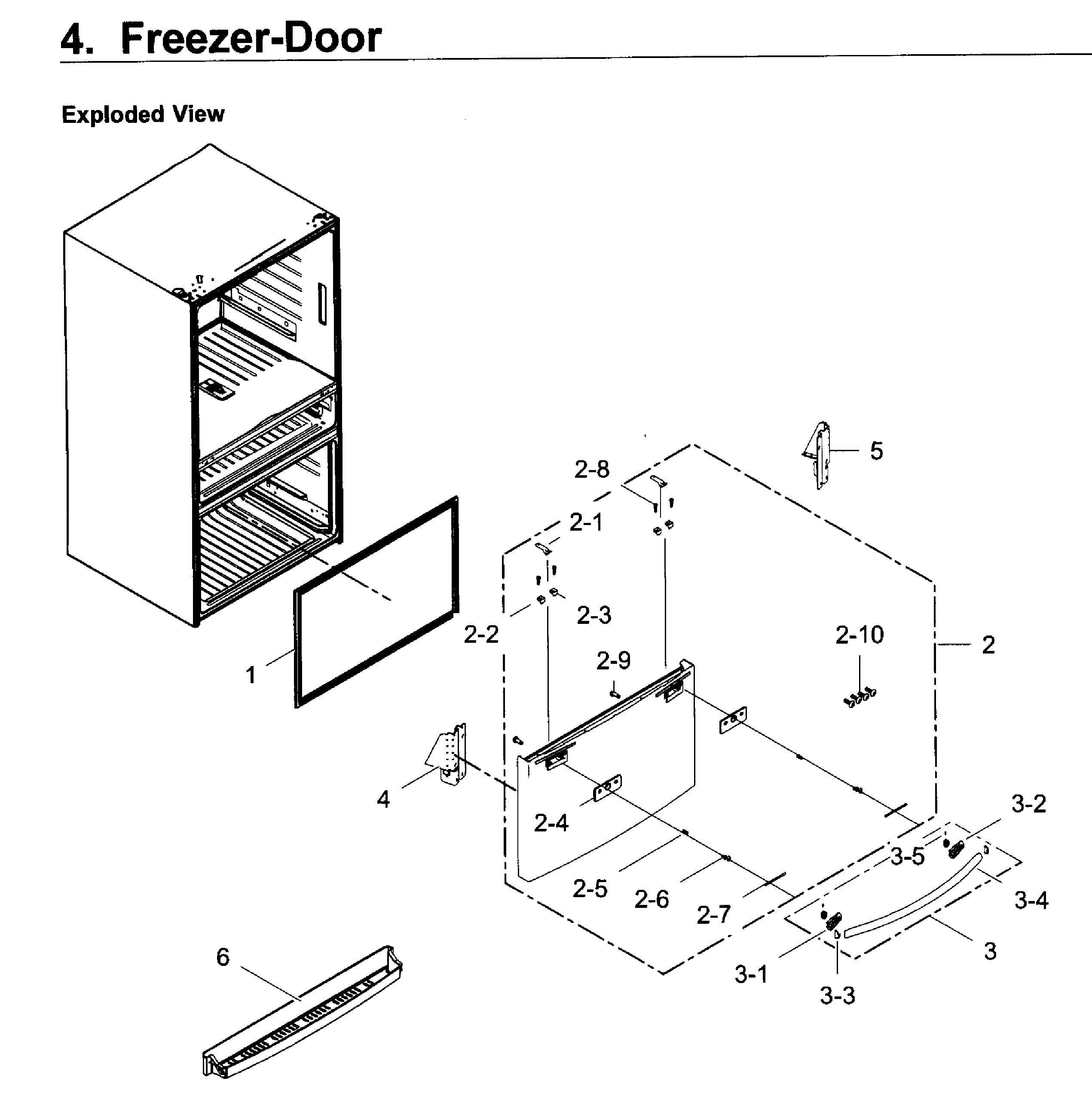 Freezer door