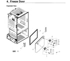 Samsung RF263BEAEBC/AA-04 freezer door diagram