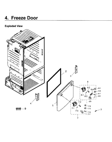 Freezer door