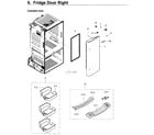 Samsung RF263BEAEBC/AA-04 fridge door r diagram