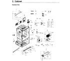Samsung RF263BEAESP/AA-04 cabinet diagram