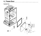 Samsung RF263BEAESP/AA-04 freezer door diagram