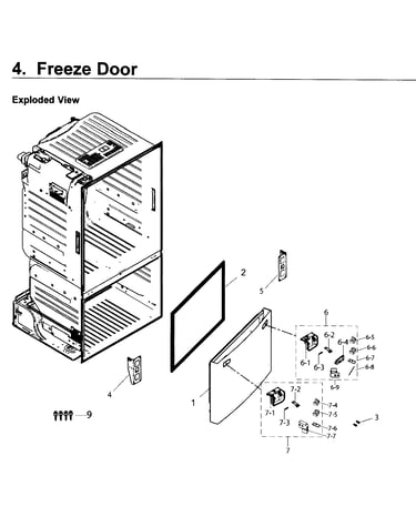 Freezer door