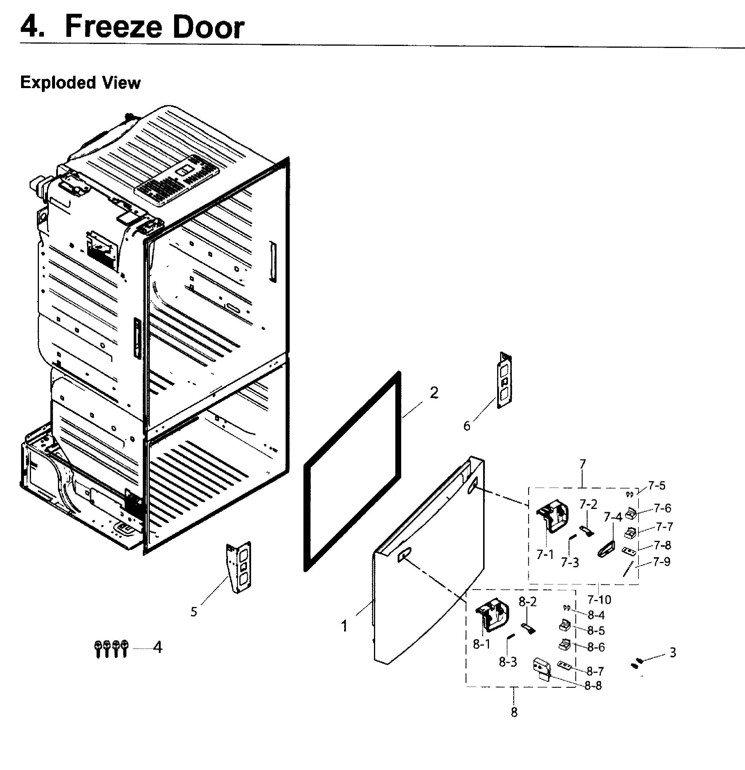 Freezer door