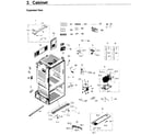 Samsung RF263TEAEWW/AA-02 cabinet diagram