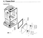 Samsung RF263TEAEWW/AA-02 freezer door diagram