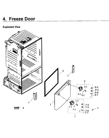 Freezer door