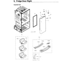 Samsung RF263TEAEWW/AA-02 fridge door r diagram
