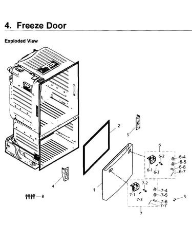 Freezer door