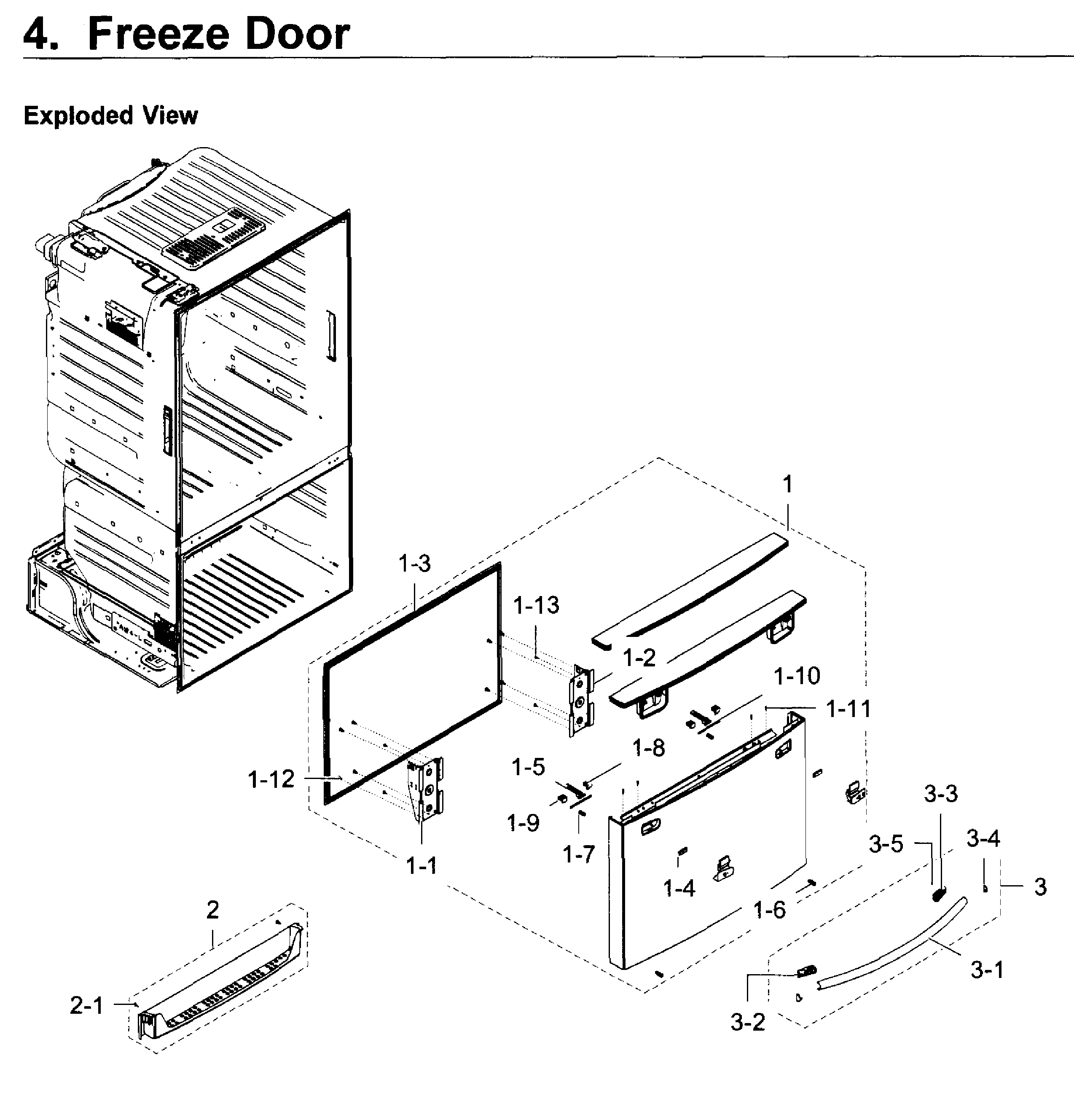 Freezer door