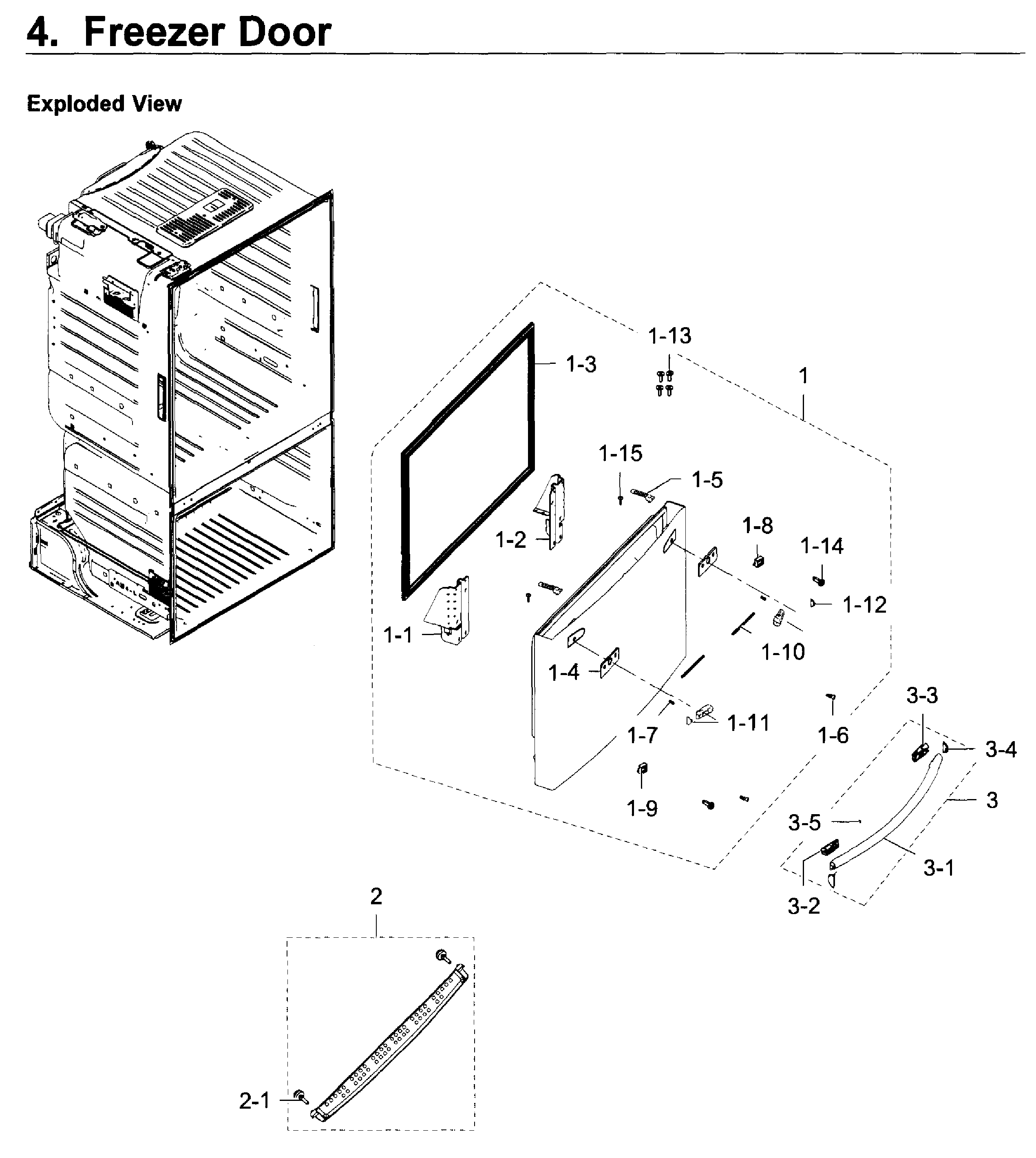 Freezer door