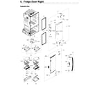 Samsung RF28HDEDPWW/AA-08 fridge door r diagram