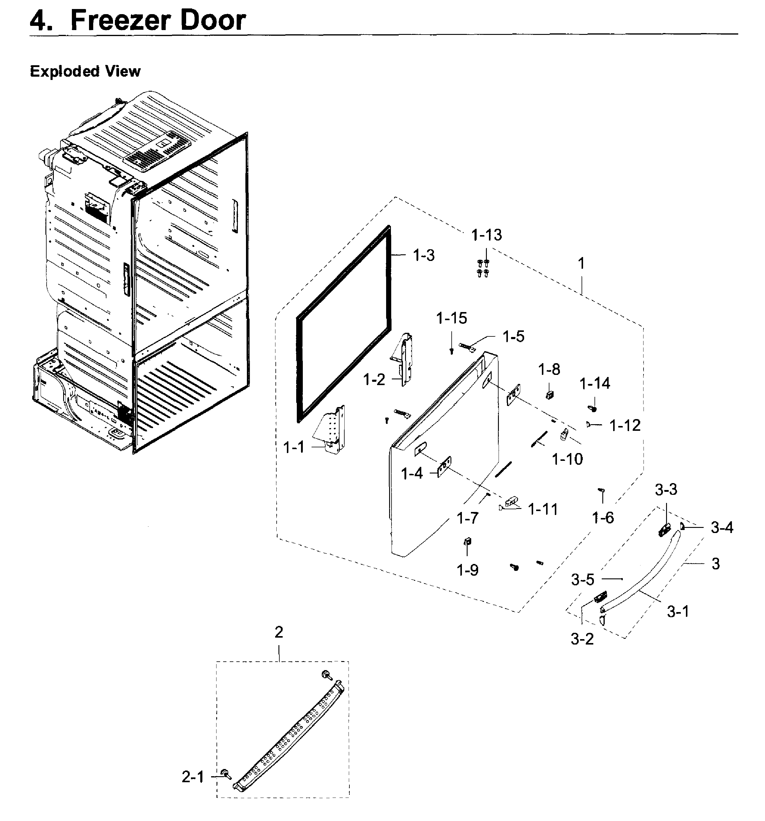 Freezer door