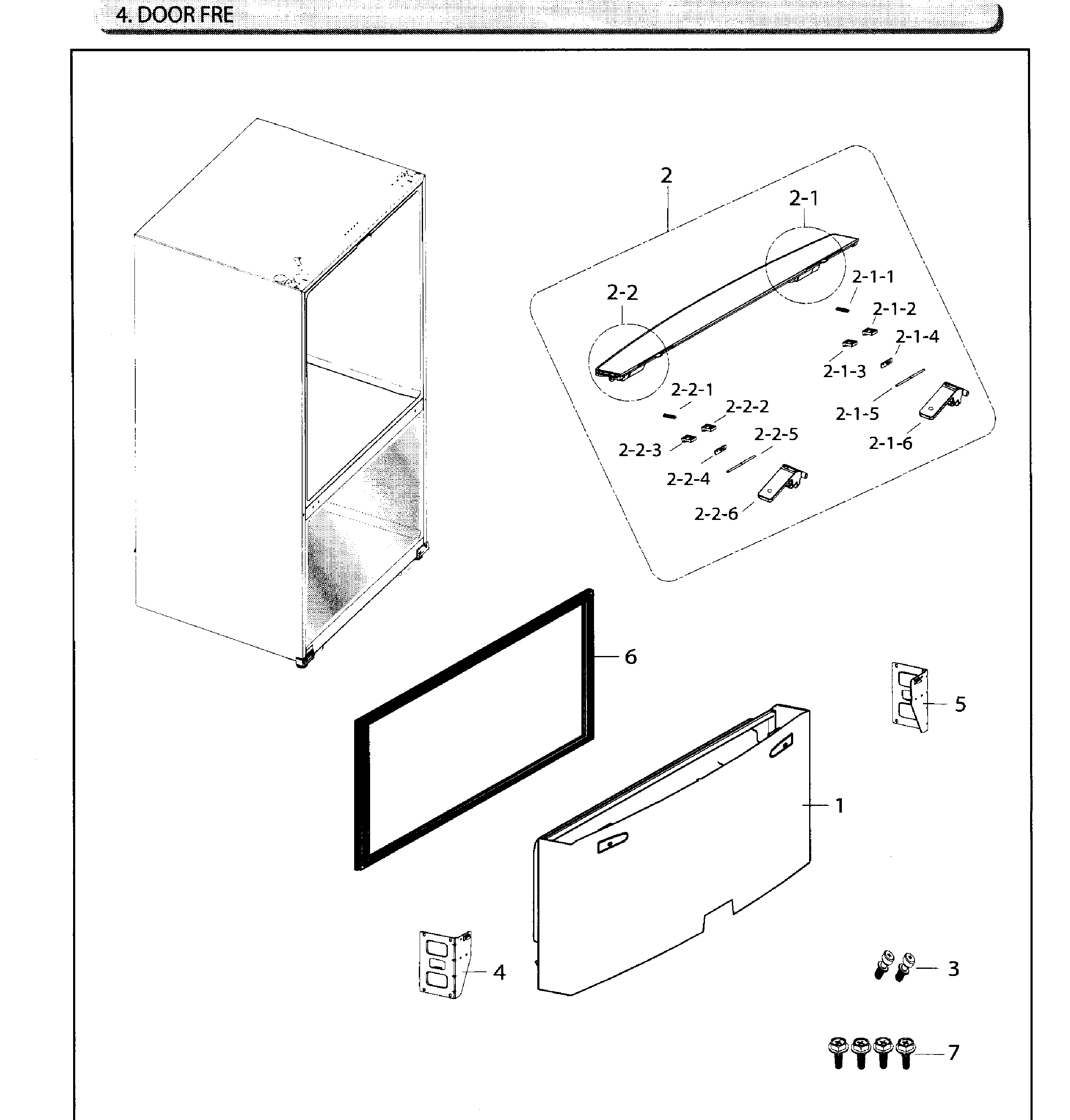 Freezer door