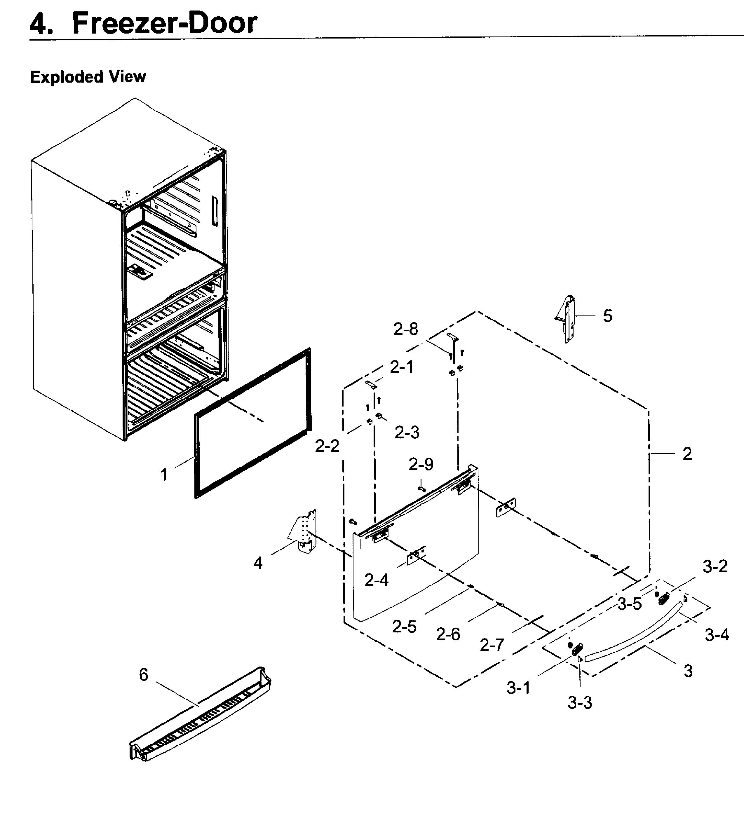 Freezer door